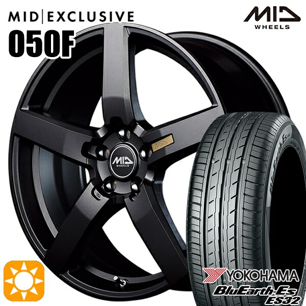 【取付対象】225/35R19 84W ヨコハマ ブルーアース ES32 MID RMP 050F セミグロスガンメタ 19インチ 8.0J 5H114.3 サマータイヤホイールセット