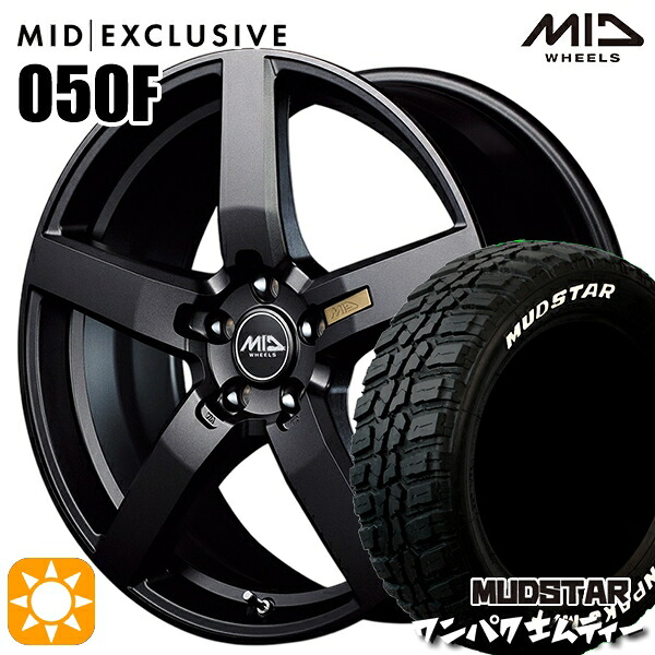 【取付対象】ヴェゼル レガシィ 225/60R18 100T WL マッドスター ワンパク M/T ホワイトレター MID RMP 050F セミグロスガンメタ 18インチ 7.0J 5H114.3 サマータイヤホイールセット