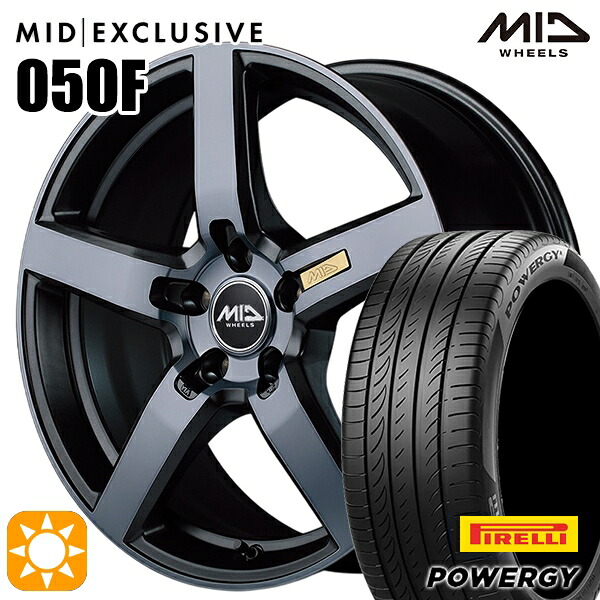 【取付対象】C-HR ヴェゼル 225/50R18 95W ピレリ パワジー MID RMP 050F ガンメタDC/マットスモーククリア 18インチ 7.0J 5H114.3 サマータイヤホイールセット