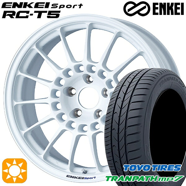 【取付対象】205/50R17 93V トーヨー トランパス mp7 ENKEI エンケイスポーツ RC-T5 ホワイト 17インチ 7.0J 5H114.3 サマータイヤホイールセット 116,550円