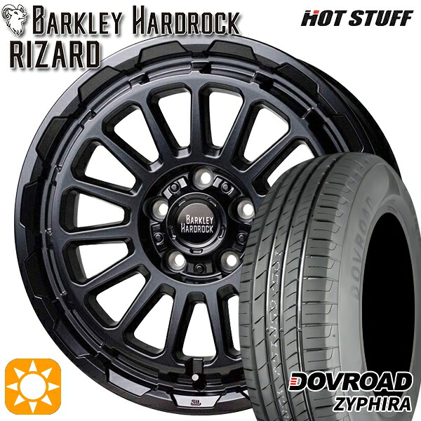 【取付対象】エルグランド クロスロード 215/65R16 98H DOVROAD ザイファイラ HotStuff バークレイ ハードロック リザード セミグロスブラック 16インチ 7.0J 5H114.3 サマータイヤホイールセット |トレッド新横浜師岡店