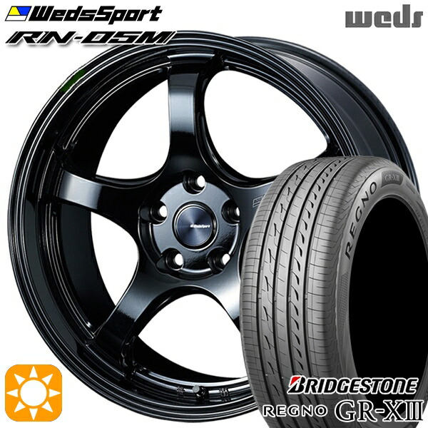 【取付対象】C-HR カローラクロス 225/45R19 96W XL ブリヂストン レグノ GR-X3 Weds ウェッズスポーツ RN05M グロスブラック 19インチ 8.5J 5H114.3 サマータイヤホイールセット |トレッド新横浜師岡店