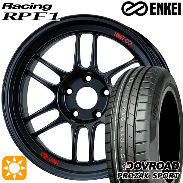 【取付対象】マークX スカイライン 225/45R18 95Y XL DOVROAD プロザックススポーツ ENKEI エンケイレーシング RPF1 マットブラック 18インチ 7.5J 5H114.3 サマータイヤホイールセット ｜トレッド新横浜師岡店