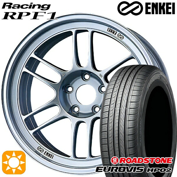 【取付対象】185/65R15 ネクセン ロードストーン ユーロビズ HP02 ENKEI エンケイレーシング RPF1 シルバー 15インチ 7.0J 4H100 サマータイヤホイールセット |トレッド新横浜師岡店