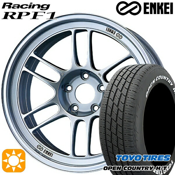 【取付対象】デリカD5 アウトランダー 225/55R18 98H トーヨー オープンカントリー H/T2 WL ENKEI エンケイレーシング RPF1 シルバー 18インチ 8.0J 5H114.3 サマータイヤホイールセット |トレッド新横浜師岡店