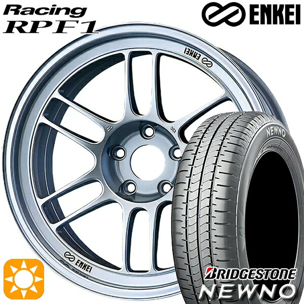 【取付対象】235/50R18 97V ブリヂストン ニューノ ENKEI エンケイレーシング RPF1 シルバー 18インチ 8.0J 5H114.3 サマータイヤホイールセット ｜トレッド新横浜師岡店