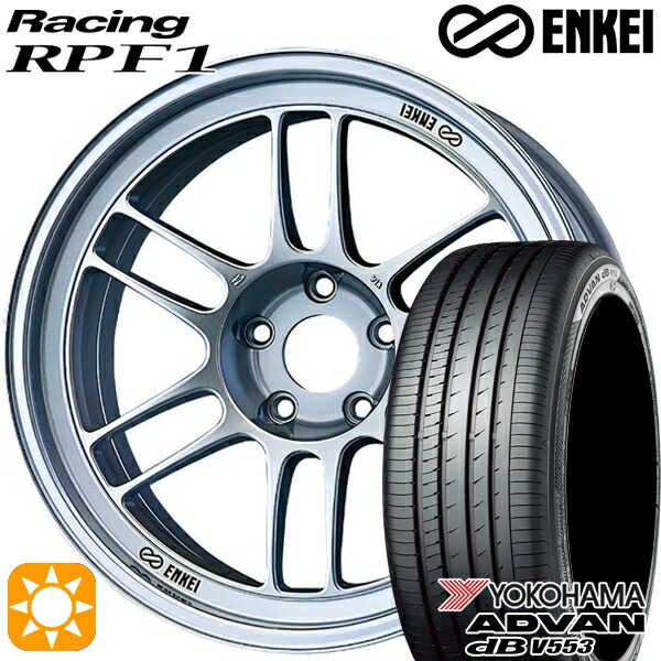 【取付対象】20/30系アルファード ヴェルファイア 235/50R18 97W ヨコハマ アドバンデシベル V553 ENKEI エンケイレーシング RPF1 シルバー 18インチ 8.0J 5H114.3 サマータイヤホイールセット