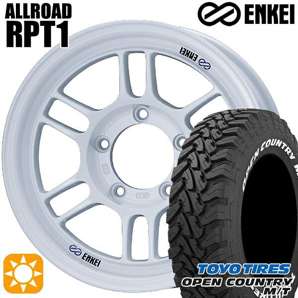 【取付対象】225/75R16 103/100Q トーヨー オープンカントリー M/T ENKEI エンケイ オールロード RPT1 ホワイト 16インチ 6.0J 5H139.7 サマータイヤホイールセット |トレッド新横浜師岡店