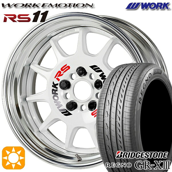 【取付対象】50プリウス インプレッサ 215/45R17 91W XL ブリヂストン レグノ GR-X3 WORK エモーション RS11 ホワイト 17インチ 7.0J 5H100 サマータイヤホイールセット ｜トレッド新横浜師岡店