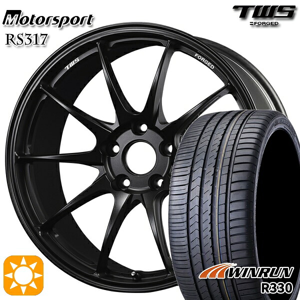 【取付対象】BMW F34 225/50R18 95W ウィンラン R330 TWS モータースポーツ RS317 フラットグラファイトブラック 18インチ 8.0J 5H120 サマータイヤホイールセット ｜トレッド新横浜師岡店
