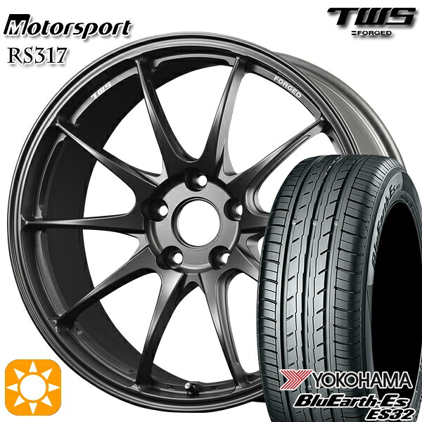 【取付対象】BMW F34 225/50R18 95V ヨコハマ ブルーアース ES32 TWS モータースポーツ RS317 フラットレーシングガンメタ 18インチ 8.0J 5H120 サマータイヤホイールセット ｜トレッド新横浜師岡店
