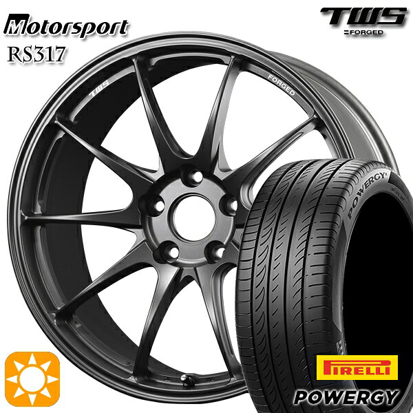 【取付対象】BMW F34 225/50R18 95W ピレリ パワジー TWS モータースポーツ RS317 フラットレーシングガンメタ 18インチ 8.0J 5H120 サマータイヤホイールセット