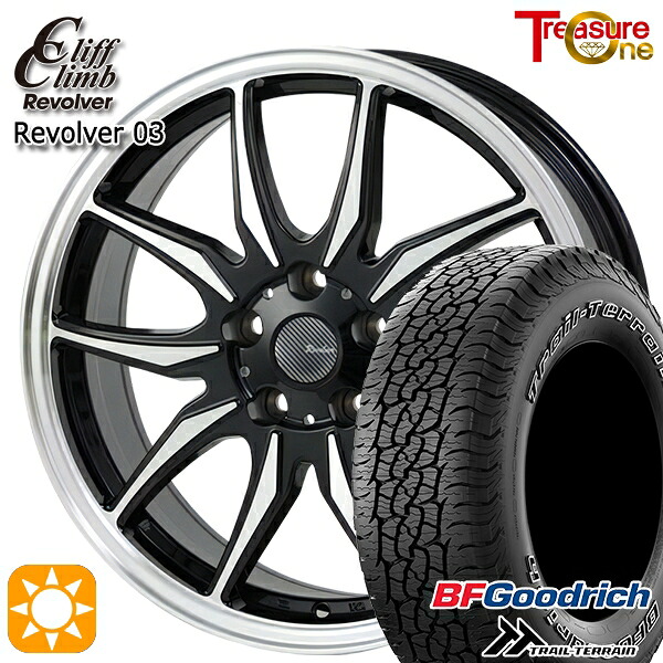 【取付対象】245/65R17 111T ORWL BFグッドリッチ トレールテレーン トレジャーワン クリフクライム リボルバー03 ブラックポリッシュ 17インチ 7.0J 5H114.3 サマータイヤホイールセット ｜トレッド新横浜師岡店 103,650円