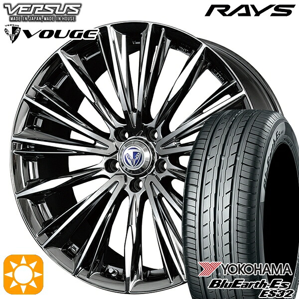 【取付対象】225/45R18 95W XL ヨコハマ ブルーアース ES32 RAYS ベルサス ストラテージア ヴォウジェ RB 18インチ 7.0J 5H114.3 サマータイヤホイールセット