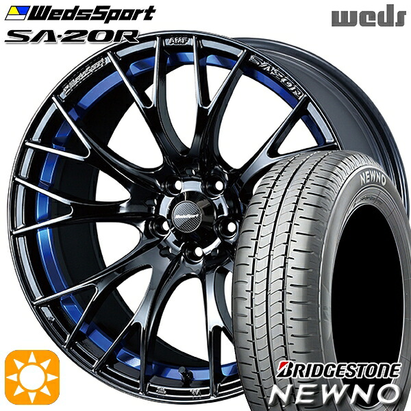 【取付対象】235/50R18 97V ブリヂストン ニューノ Weds ウェッズスポーツ SA20R BLCII(ブルーライトクロームツー) 18インチ 8.5J 5H114.3 サマータイヤホイールセット |トレッド新横浜師岡店