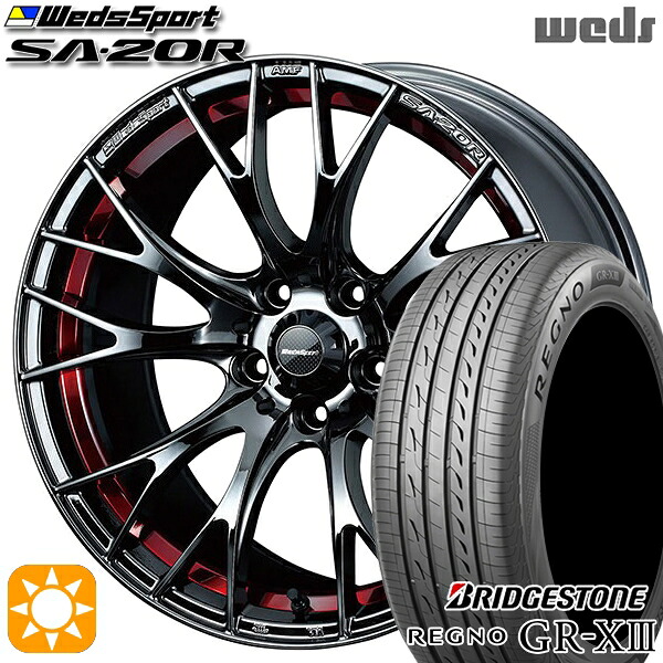【取付対象】20/30系アルファード ヴェルファイア 235/50R18 101V XL ブリヂストン レグノ GR-X3 Weds ウェッズスポーツ SA20R RLC（レッドライトクローム） 18インチ 8.5J 5H114.3 サマータイヤホイールセット