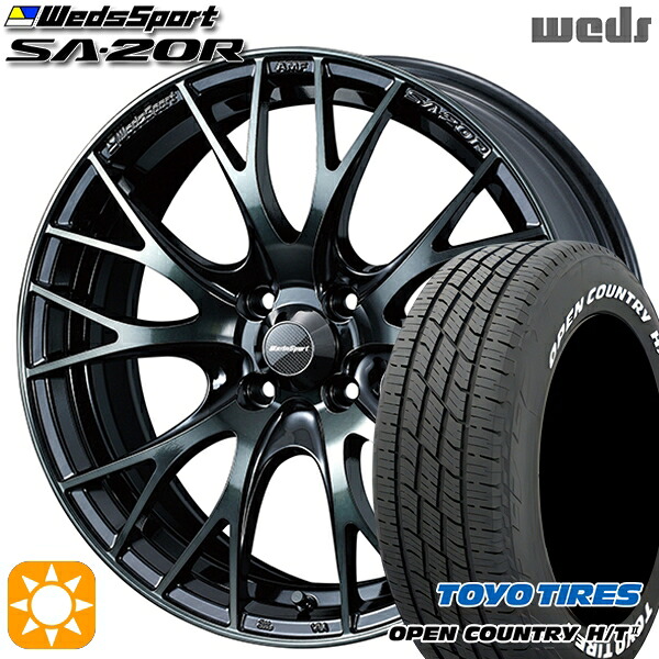 【取付対象】フィット アクア 185/60R15 84H トーヨー オープンカントリー H/T2 WL Weds ウェッズスポーツ SA20R WBC(ウォースブラッククリアー) 15インチ 6.0J 4H100 サマータイヤホイールセット |トレッド新横浜師岡店