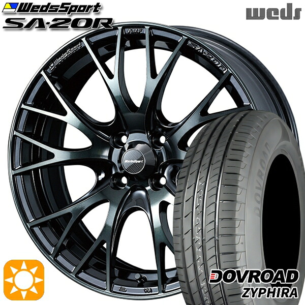 【取付対象】N-BOX ウェイク 165/55R15 75V DOVROAD ザイファイラ Weds ウェッズスポーツ SA20R WBC（ウォースブラッククリアー） 15インチ 5.0J 4H100 サマータイヤホイールセット ｜トレッド新横浜師岡店
