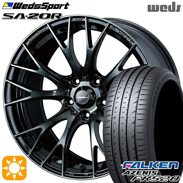 【取付対象】235/50R18 102W XL ファルケン アゼニス FK520 Weds ウェッズスポーツ SA20R WBC(ウォースブラッククリアー) 18インチ 8.5J 5H114.3 サマータイヤホイールセット