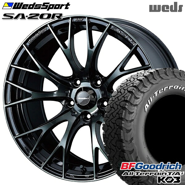 【取付対象】235/70R16 110/107S RWL BFグッドリッチ オールテレーン T/A KO3 Weds ウェッズスポーツ SA20R WBC（ウォースブラッククリアー） 16インチ 7.0J 5H114.3 サマータイヤホイールセット