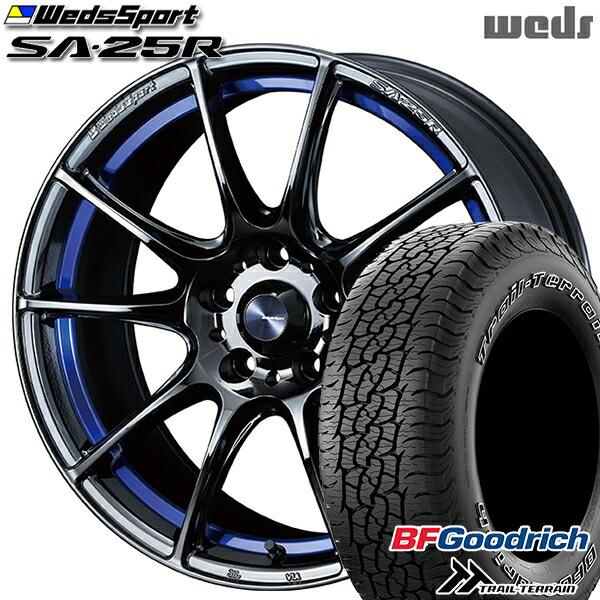【取付対象】245/65R17 111T ORWL BFグッドリッチ トレールテレーン Weds ウェッズスポーツ SA25R BLCII（ブルーライトクロームツー） 17インチ 7.5J 5H114.3 サマータイヤホイールセット