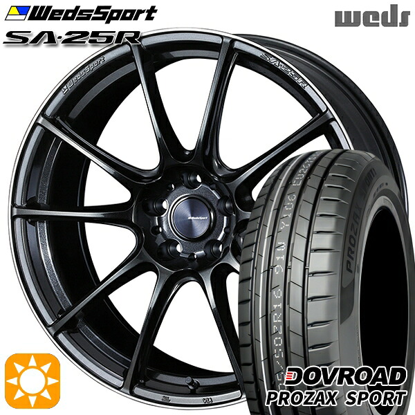 【取付対象】20アルファード 245/40R19 98Y XL DOVROAD プロザックススポーツ Weds ウェッズスポーツ SA25R METAL BLACK/F (メタルブラックエフ) 19インチ 8.0J 5H114.3 サマータイヤホイールセット |トレッド新横浜師岡店