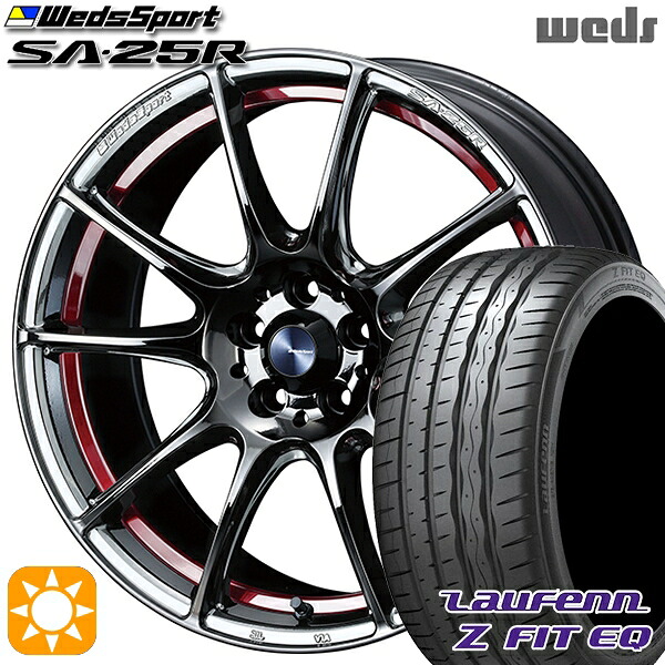 【取付対象】アクセラ アテンザ 215/45R18 93Y XL ラウフェン Z FIT EQ LK03 Weds ウェッズスポーツ SA25R RLC (レッドライトクローム) 18インチ 7.5J 5H114.3 サマータイヤホイールセット