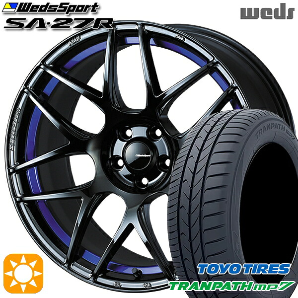 【取付対象】205/50R17 93V トーヨー トランパス mp7 Weds ウェッズスポーツ SA27R BLC2（ブルーライトクロームツー） 17インチ 7.5J 5H100 サマータイヤホイールセット ｜トレッド新横浜師岡店