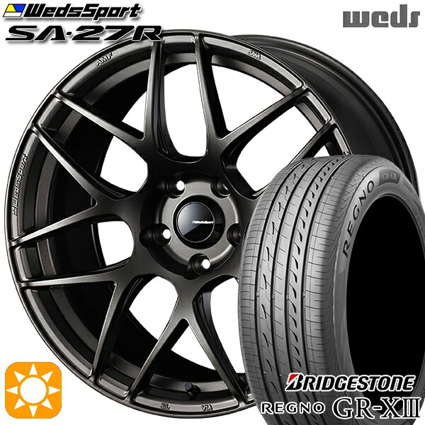 【取付対象】マツダ2 ノート 205/45R17 88W XL ブリヂストン レグノ GR-X3 Weds ウェッズスポーツ SA27R EJ-BRONZE（EJプロンズ） 17インチ 6.5J 4H100 サマータイヤホイールセット