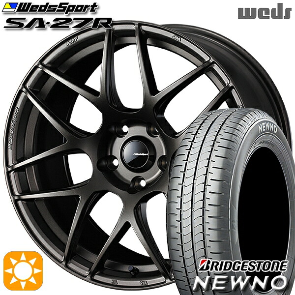 【取付対象】225/50R17 94V ブリヂストン ニューノ Weds ウェッズスポーツ SA27R EJ-BRONZE（EJプロンズ） 17インチ 7.0J 5H114.3 サマータイヤホイールセット