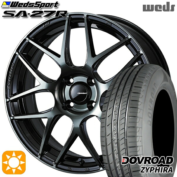 【取付対象】185/60R15 84H DOVROAD ザイファイラ Weds ウェッズスポーツ SA27R WBC（ウォースブラッククリアー） 15インチ 6.0J 4H100 サマータイヤホイールセット ｜トレッド新横浜師岡店 60,335円