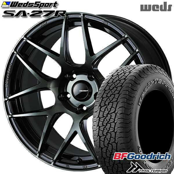 【取付対象】225/65R17 102T ORWL BFグッドリッチ トレールテレーン Weds ウェッズスポーツ SA27R WBC（ウォースブラッククリアー） 17インチ 7.0J 5H114.3 サマータイヤホイールセット