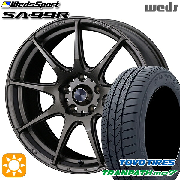 【取付対象】215/55R17 94V トーヨー トランパス mp7 Weds ウェッズスポーツ SA99R EJ-ブロンズ 17インチ 7.0J 5H114.3 サマータイヤホイールセット