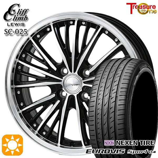 【取付対象】165/60R14 75H ロードストーン ユーロビズ Sport 04 トレジャーワン クリフクライム ルイス SC025 14インチ 4.5J 4H100 サマータイヤホイールセット |トレッド新横浜師岡店