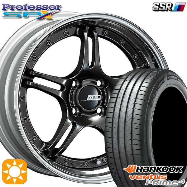【取付対象】195/65R16 92V ハンコック veNtus PRime4 K135 SSR プロフェッサー SPX プリズムダークガンメタ 16インチ 6.0J 4H100 サマータイヤホイールセット