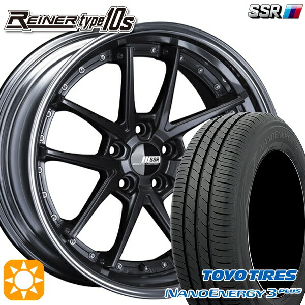【取付対象】225/45R18 91W トーヨー ナノエナジー3プラス SSR ライナー タイプ 10R プリズムダークガンメタ 18インチ 7.5J 5H114.3 サマータイヤホイールセット