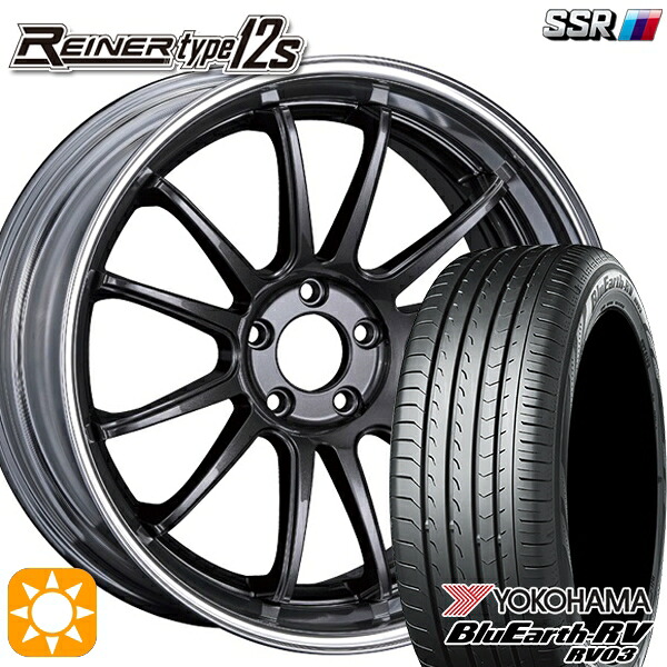 【取付対象】245/40R20 99W XL ヨコハマ ブルーアース RV03 SSR ライナー タイプ 12S プリズムダークガンメタ 20インチ 8.5J 5H114.3 サマータイヤホイールセット ｜トレッド新横浜師岡店