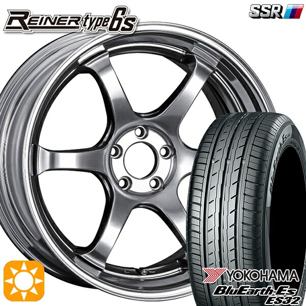 【取付対象】245/40R19 94W ヨコハマ ブルーアース ES32 SSR ライナー タイプ 6S チタンシルバー 19インチ 8.0J 5H114.3 サマータイヤホイールセット ｜トレッド新横浜師岡店