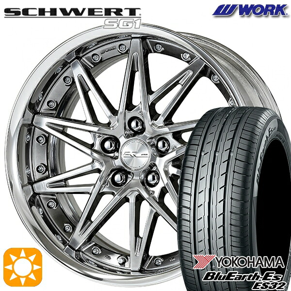 【取付対象】215/40R18 85W ヨコハマ ブルーアース ES32 WORK シュヴァート SG1 グリミットシルバー 18インチ 7.0J 5H114.3 サマータイヤホイールセット