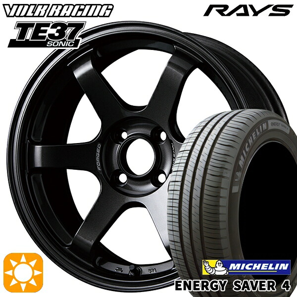 【取付対象】195/50R16 88V XL ミシュラン エナジーセイバー4 RAYS ボルクレーシング TE37 ソニック MM 16インチ 6.0J 4H100 サマータイヤホイールセット ｜トレッド新横浜師岡店 146,900円