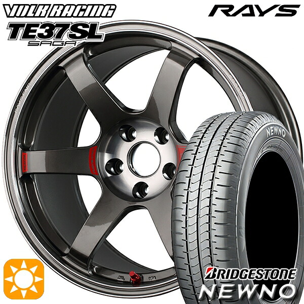 【取付対象】195/50R16 84V ブリヂストン ニューノ RAYS ボルクレーシング TE37 ソニック SL PG 16インチ 6.0J 4H100 サマータイヤホイールセット