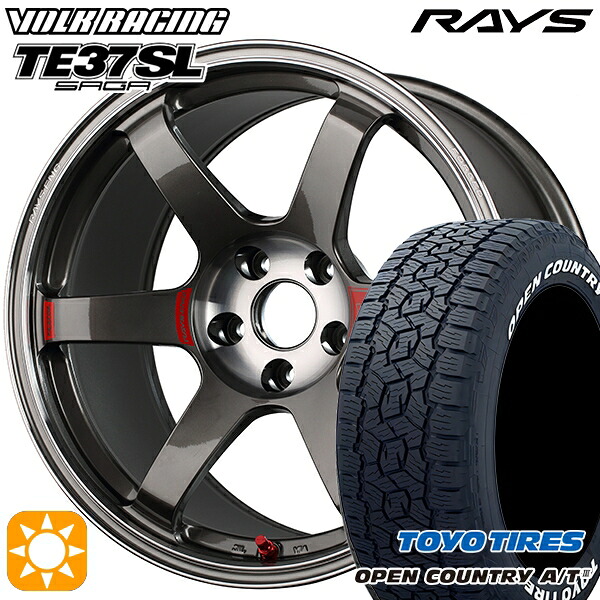 【取付対象】RAV4 ハリアー 235/60R18 100H トーヨー オープンカントリーA/T3 ホワイトレター RAYS ボルクレーシング TE37 サーガSL PG 18インチ 8.5J 5H114.3 サマータイヤホイールセット 236,450円