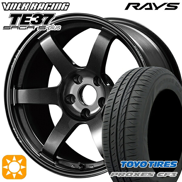 【取付対象】エスクァイア セレナ 205/50R17 93V XL トーヨー プロクセス CF3 RAYS ボルクレーシング TE37 サーガ S-プラス MM 17インチ 7.5J 5H114.3 サマータイヤホイールセット