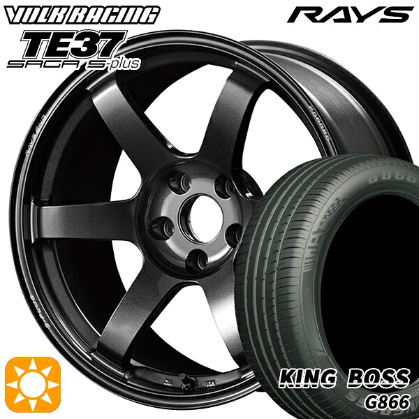【取付対象】215/50R17 95W XL キングボス G866 RAYS ボルクレーシング TE37 サーガ S-プラス MM 17インチ 7.5J 5H100 サマータイヤホイールセット ｜トレッド新横浜師岡店