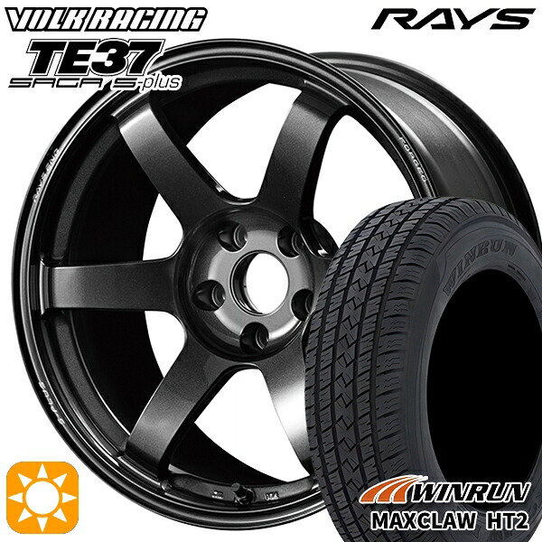 【取付対象】225/65R17 102H ウィンラン マックスクロウ HT2 RAYS ボルクレーシング TE37 サーガ S-プラス MM 17インチ 7.5J 5H114.3 サマータイヤホイールセット ｜トレッド新横浜師岡店 181,400円