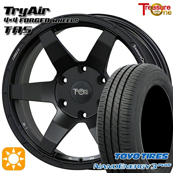 【取付対象】ヴェゼル オデッセイ 215/60R16 95H トーヨー ナノエナジー3プラス トレジャーワン 鍛造 トライエアー TAS マットブラック 16インチ 7.0J 5H114.3 サマータイヤホイールセット ｜トレッド新横浜師岡店