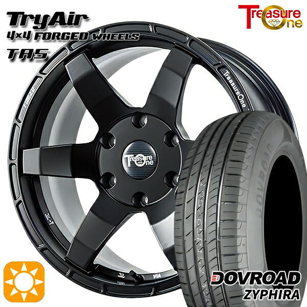 【取付対象】エスティマ ヤリスクロス 215/60R16 95H DOVROAD ザイファイラ トレジャーワン 鍛造 トライエアー TAS マットブラック 16インチ 7.0J 5H114.3 サマータイヤホイールセット ｜トレッド新横浜師岡店
