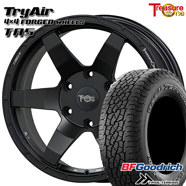 【取付対象】265/65R17 112T ORWL BFグッドリッチ トレールテレーン トレジャーワン 鍛造 トライエアー TAS マットブラック 17インチ 8.0J 6H139.7 サマータイヤホイールセット |トレッド新横浜師岡店