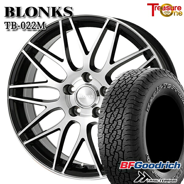 【取付対象】225/65R17 102T ORWL BFグッドリッチ トレールテレーン トレジャーワン ブロンクス TB022M ブラックポリッシュ 17インチ 7.0J 5H114.3 +38/+48/+53 サマータイヤホイールセット