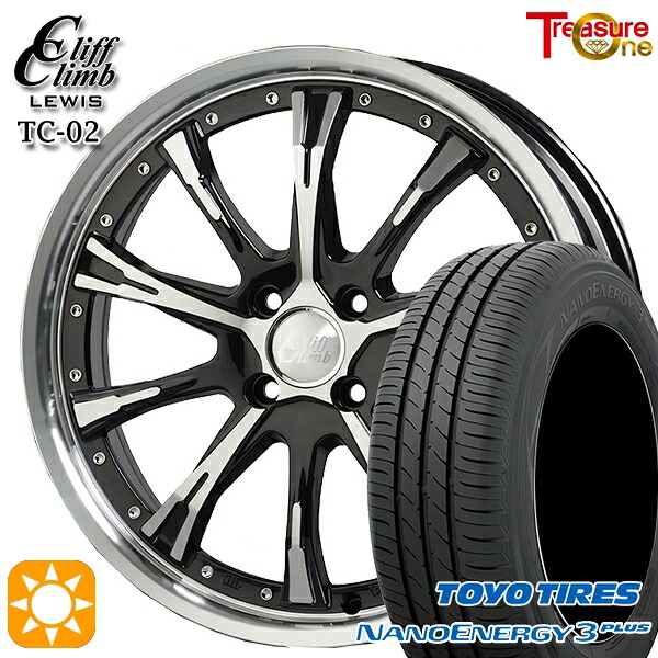 【取付対象】215/45R18 89W トーヨー ナノエナジー3プラス トレジャーワン クリフクライムルイス TC02 BP 18インチ 7.0J 4H100 +45 サマータイヤホイールセット